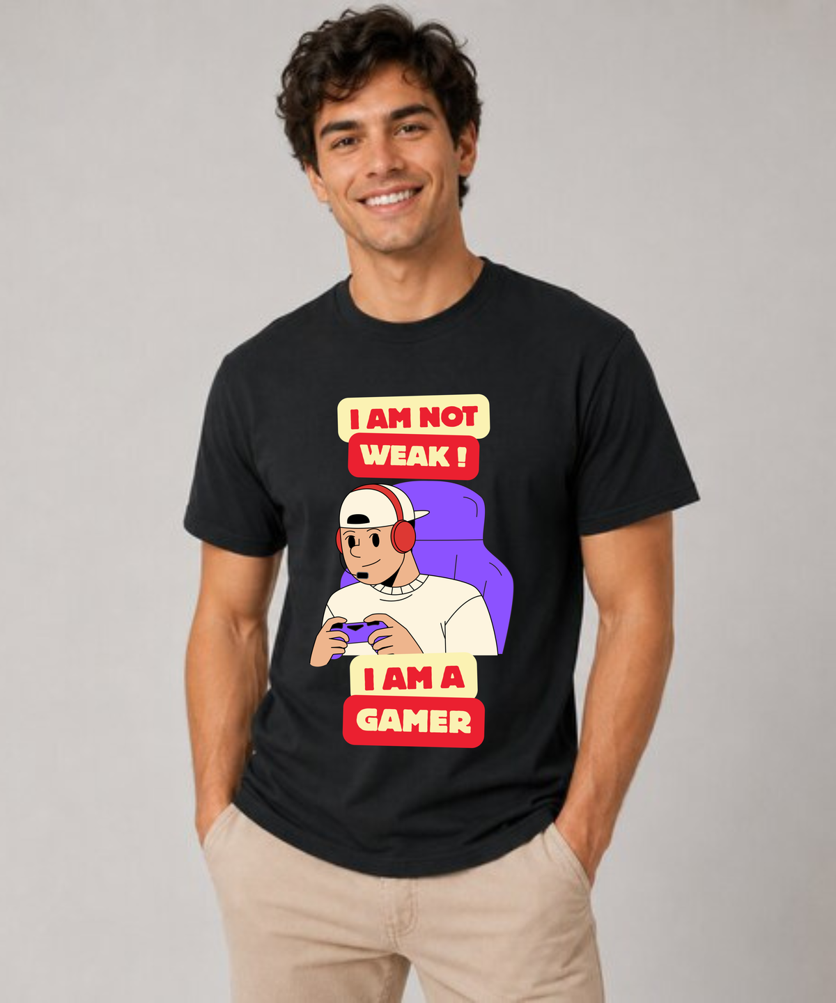 I Am Not Weak, I Am A Gamer T-Shirt | Funny Gaming Graphic Tee for Gamers & Esports Fans