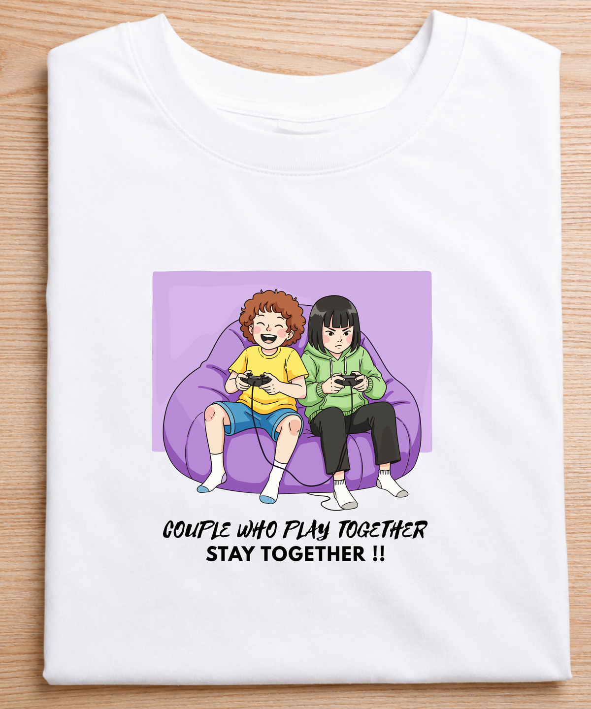 Couples Who Game Together Stay Together | Funny Anime Style T Shirt For Couples| Unisex T Shirt