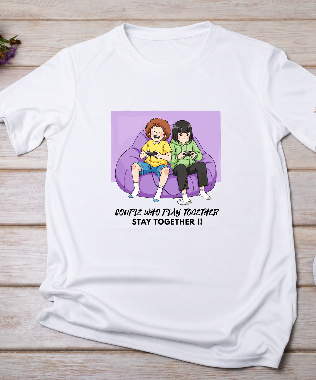 Couples Who Game Together Stay Together | Funny Anime Style T Shirt For Couples| Unisex T Shirt