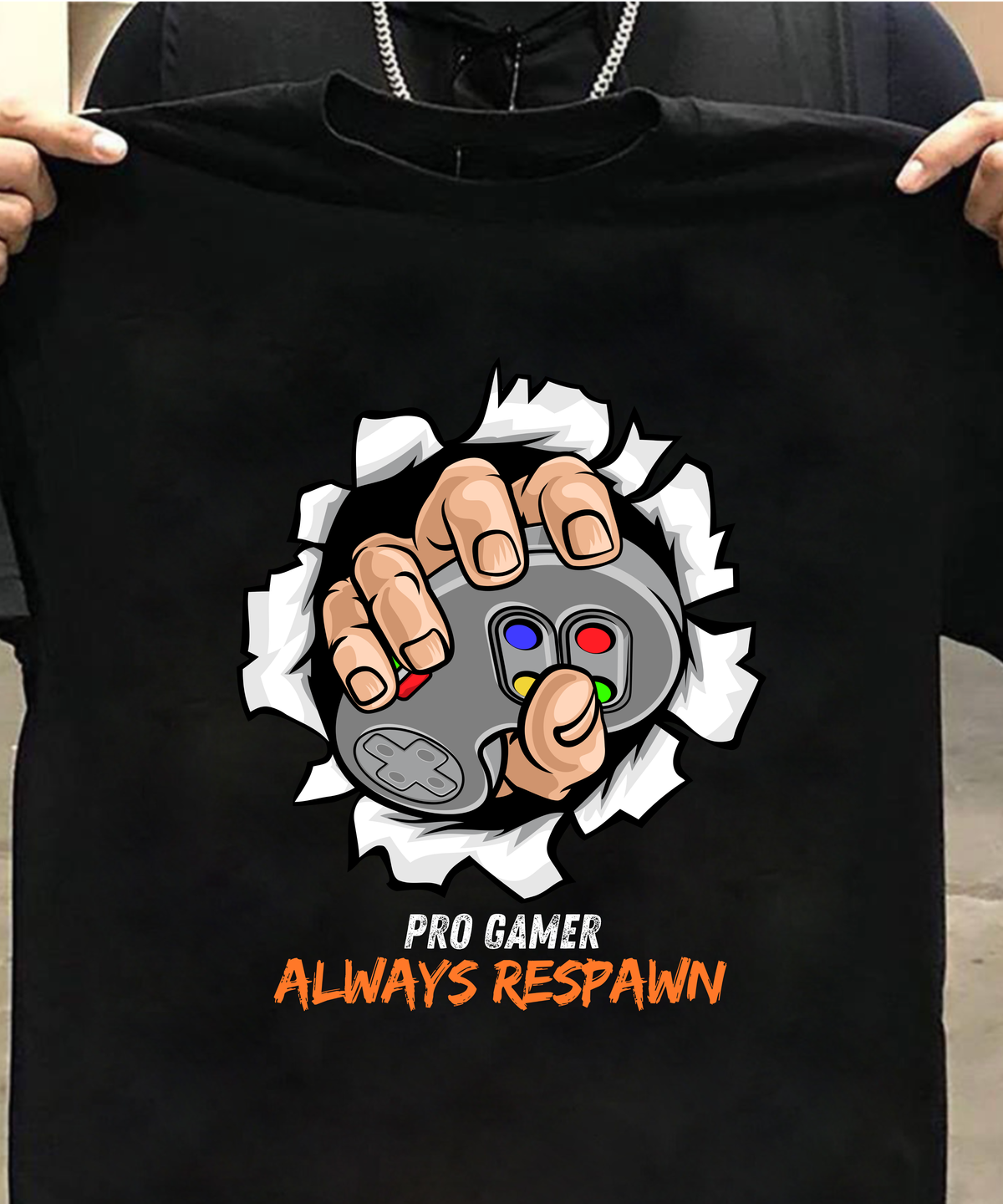 Pro Gamer Always Respawn T-Shirt | Funny Gaming Controller Graphic Tee for Gamers & Esports Fans