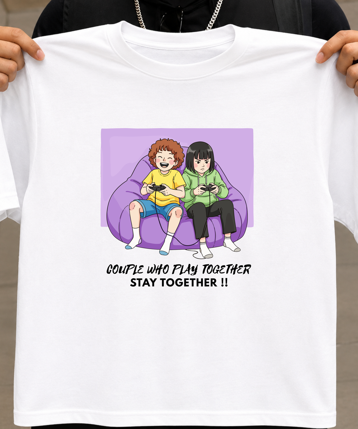 Couples Who Game Together Stay Together | Funny Anime Style T Shirt For Couples| Unisex T Shirt