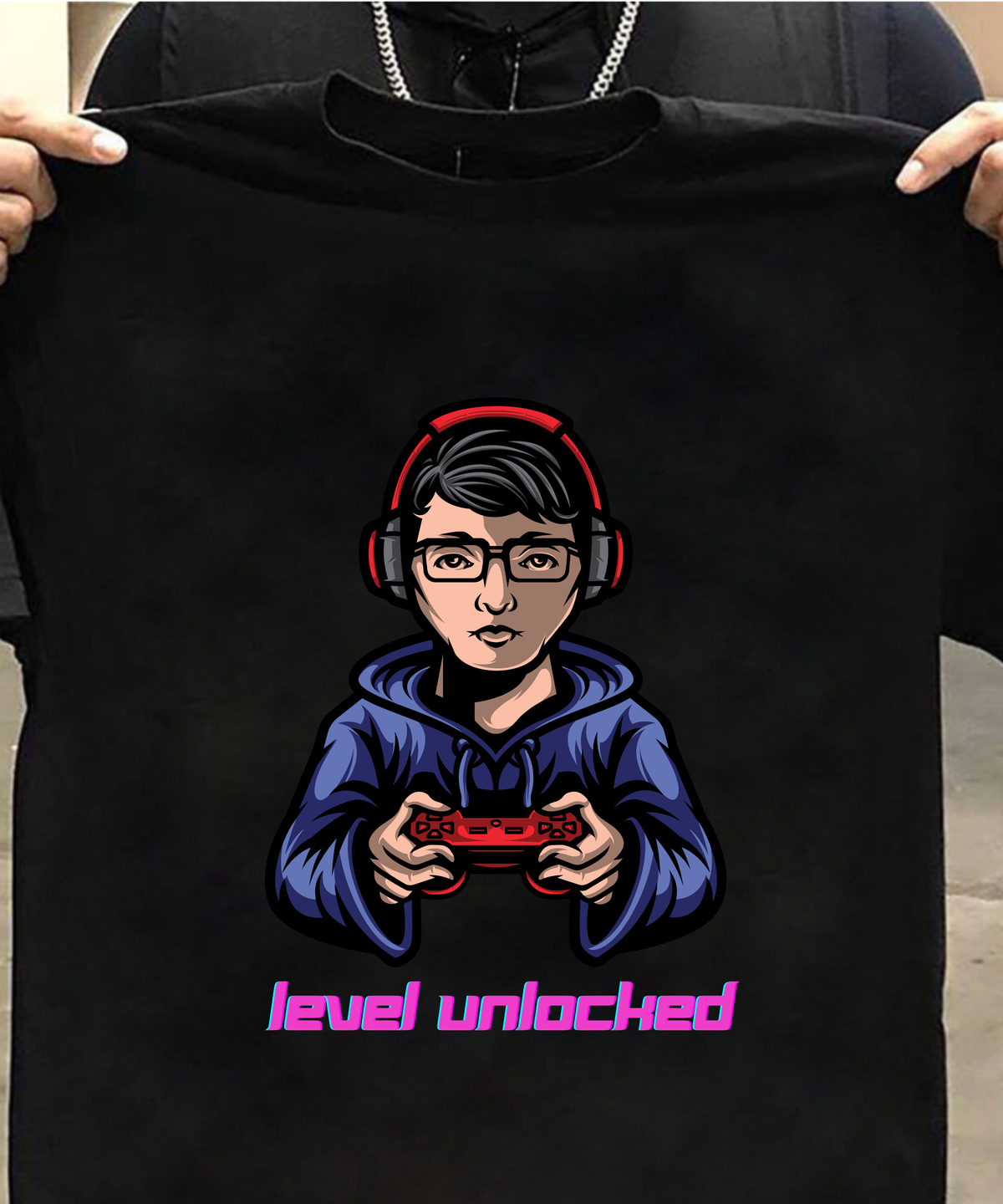 Level Unlocked Gamer T-Shirt | Cool Gaming Character Graphic Tee for Gamers & Esports Fans